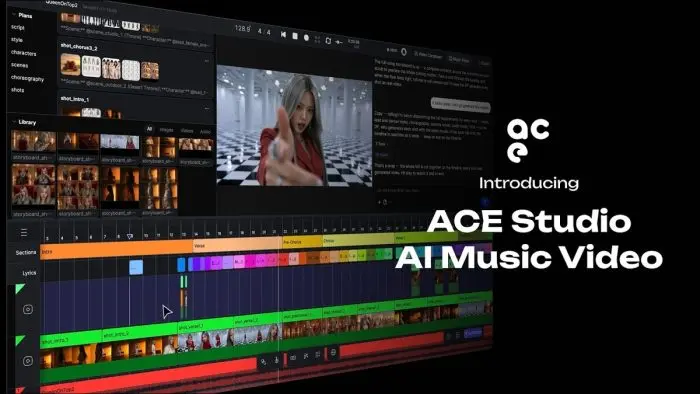 Interface de la fonction AI Music Video dans le logiciel ACE Studio